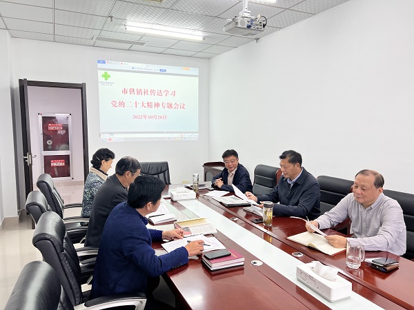 市供销社召开党组理论中心组专题学习会传达学习党的二十大精神